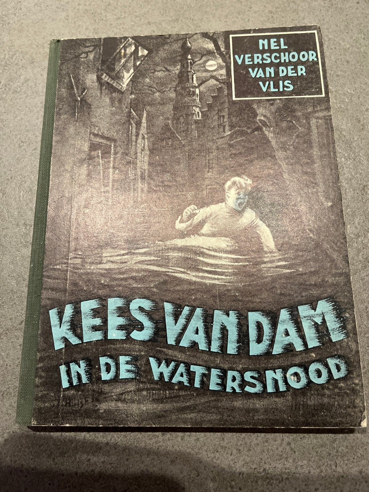 Antiek kinderboek: Kees van Dam in de Watersnood (1958), Ophalen of Verzenden, Gelezen, Fictie algemeen