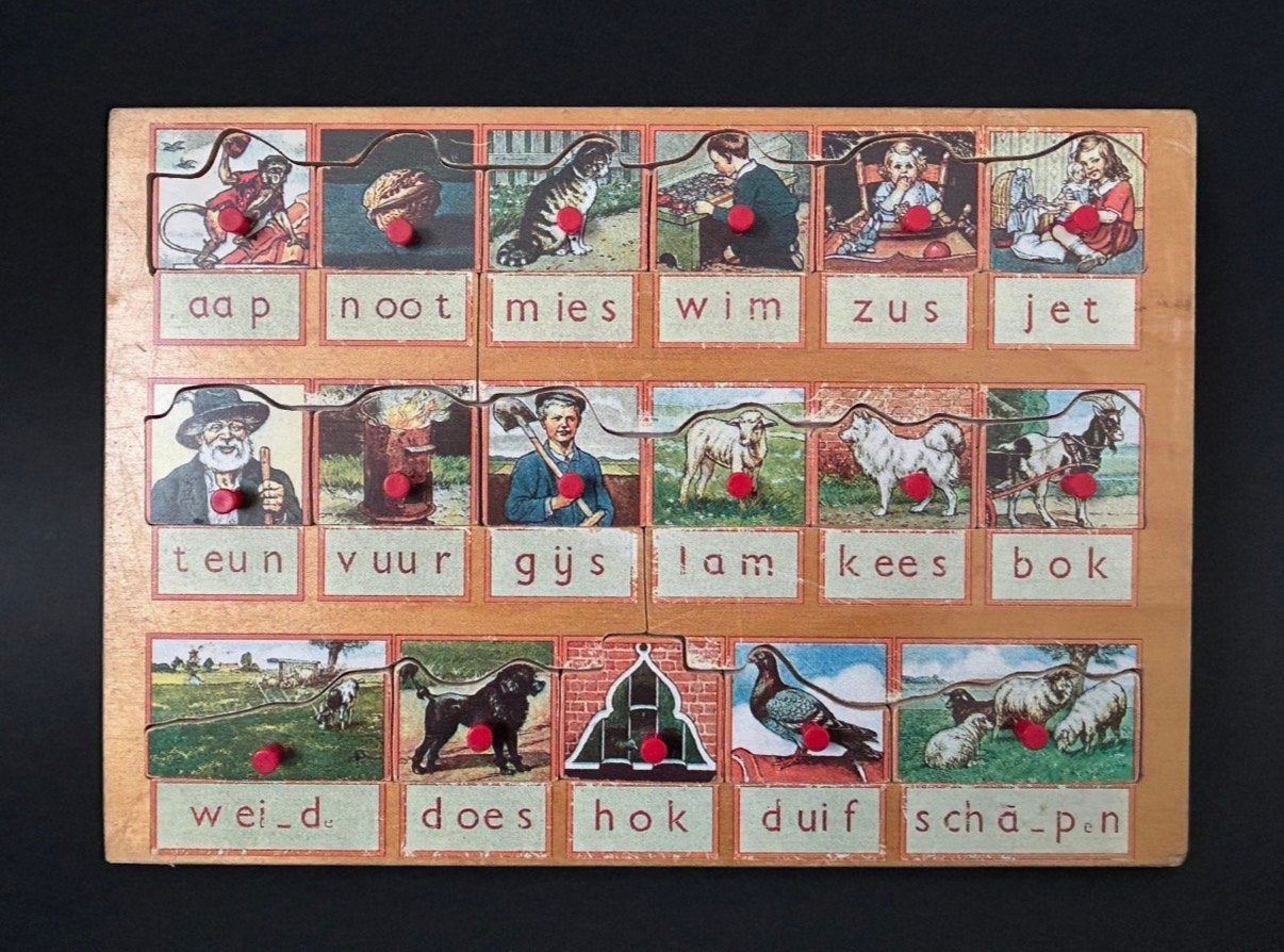 Houten Aap, Noot, Mies Puzzel, Ophalen of Verzenden