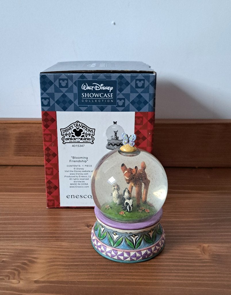 Disney Traditions - snow globe Bambi - Blooming Friendship, Verzamelen, Disney, Ophalen of Verzenden, Bambi of Dumbo, Zo goed als nieuw