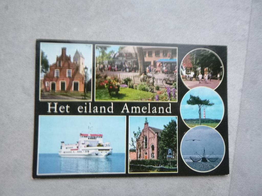 Ameland, het eiland, veerboot 1986, Verzenden, 1980 tot heden, Ongelopen, Waddeneilanden