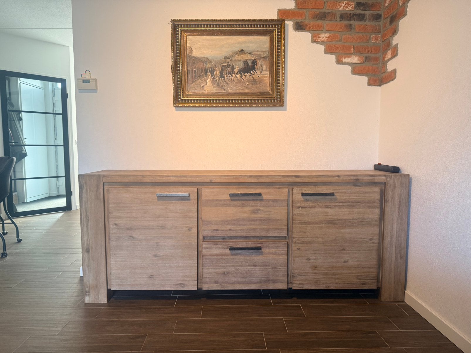 Dressoir Belfort acaciahout, Huis en Inrichting, Ophalen, Met deur(en), 150 tot 200 cm, Zo goed als nieuw