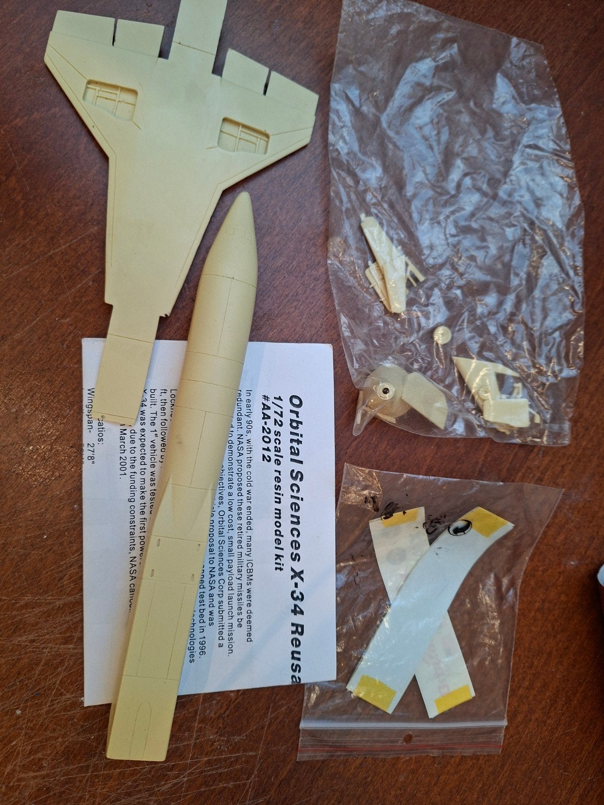 Orbital Sciences X-34 Reusable 1/72 schaal resin modelkit, Overige merken, 1:72 tot 1:144, Verzenden, Nieuw