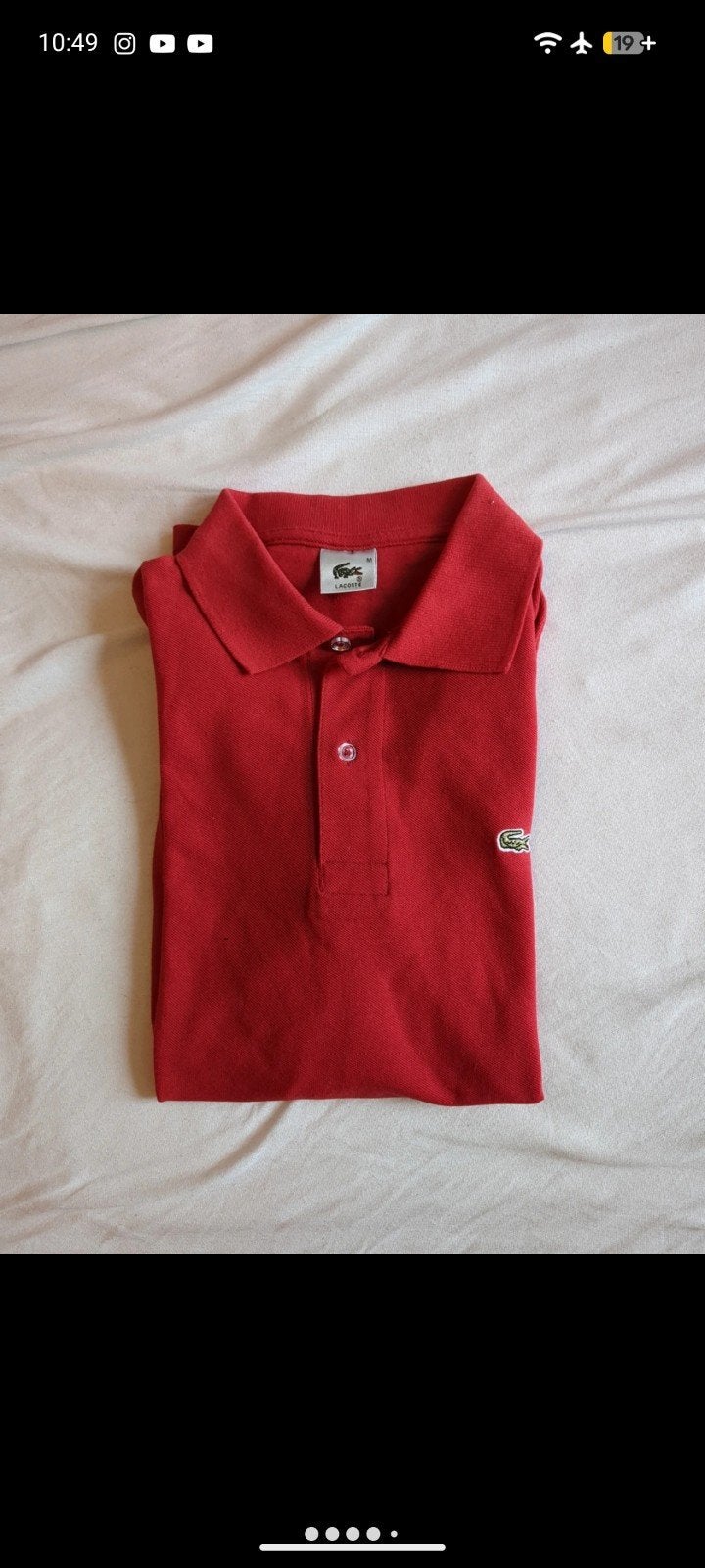 Lacoste Polo Shirt Rood Maat M - Zo goed als nieuw, Kleding | Heren, Maat 48/50 (M), Lacoste, Ophalen of Verzenden, Zo goed als nieuw