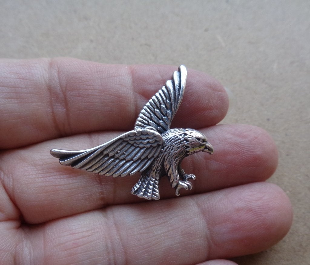 zilveren hanger adelaar [885], Ophalen of Verzenden, Zo goed als nieuw, Zilver, Dier