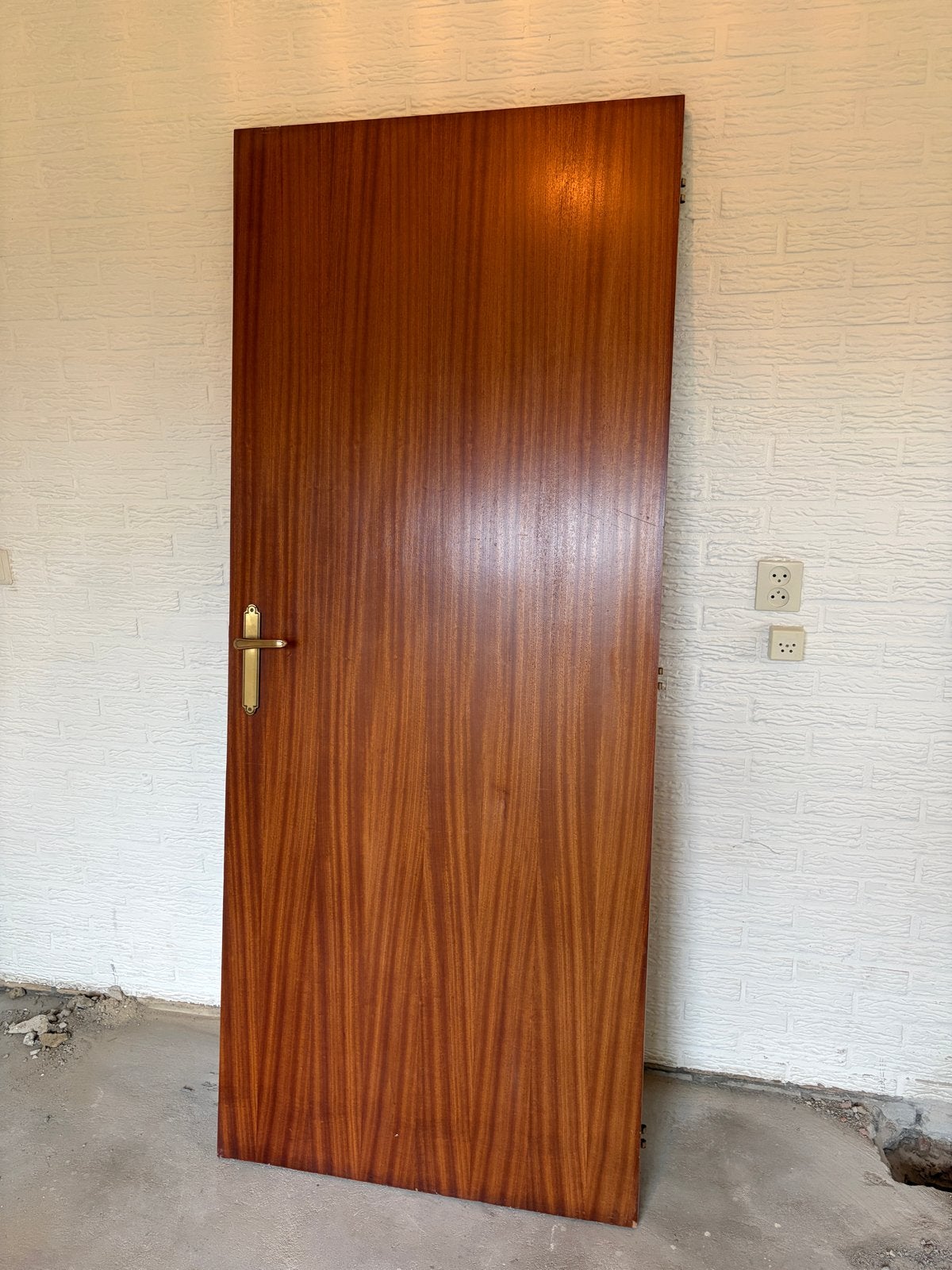 Jaren '70 fineer binnendeur 199 x 82,5 cm, Doe-het-zelf en Verbouw, Ophalen, Gebruikt, 80 tot 100 cm, Binnendeur