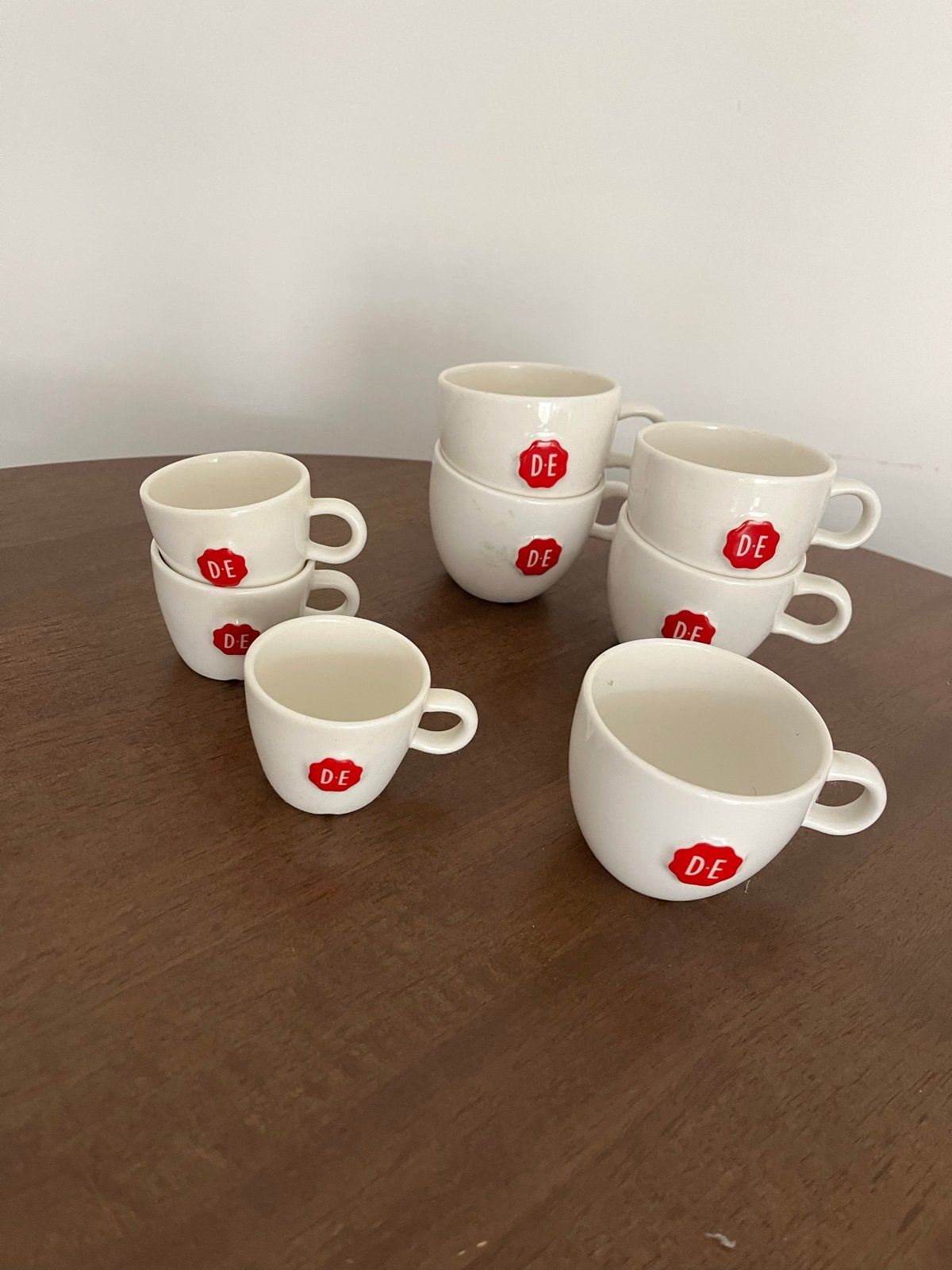 Douwe Egberts Koffie- en Espressokopjes - Set van 8, Ophalen, Overige merken, Keramiek, Vintage