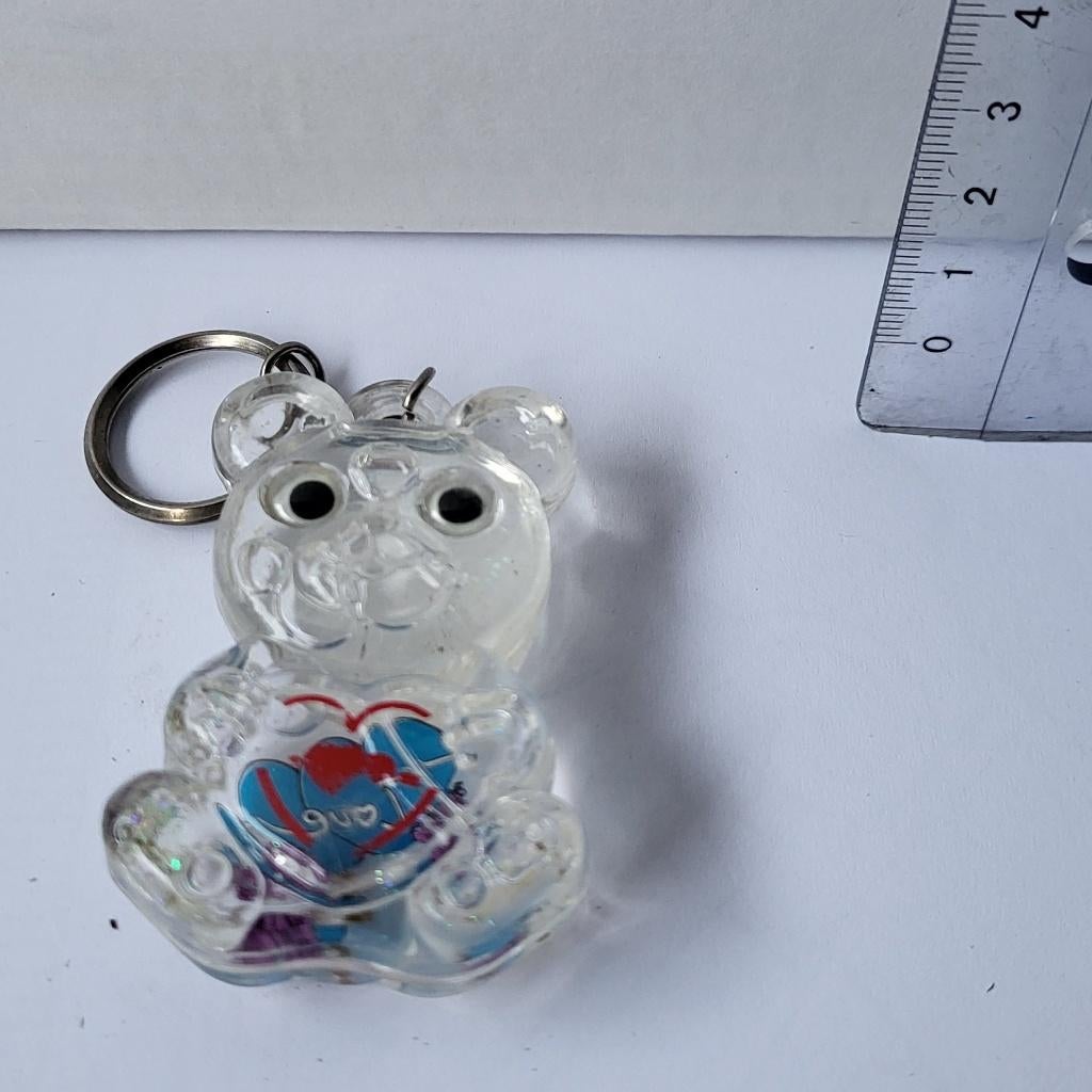 Vintage retro sleutelhanger teddybeer en nog Disney figuren, Ophalen of Verzenden, Overige figuren, Zo goed als nieuw, Beeldje of Figuurtje