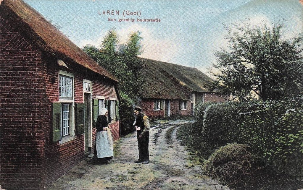 702-186-039 Laren (Gooi) Een Gezellig Buurpraatje, Verzenden, Voor 1920, Noord-Holland
