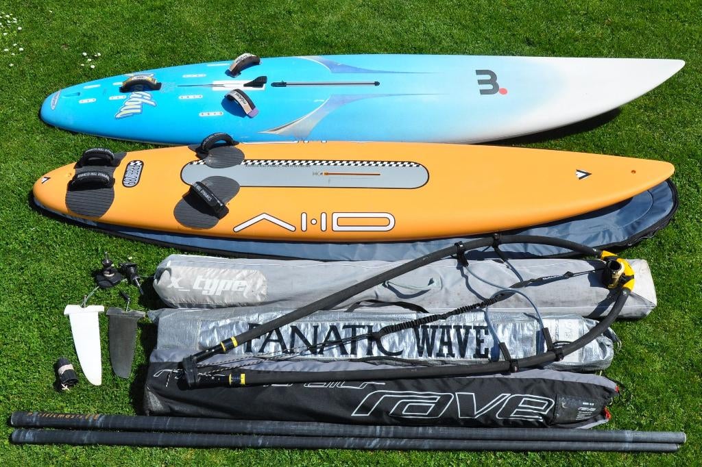 AHD Feerace - Mistral Malibu zeer complete set, Watersport en Boten, Windsurfen, Ophalen, Met draagtas, 300 cm of meer, Complete set