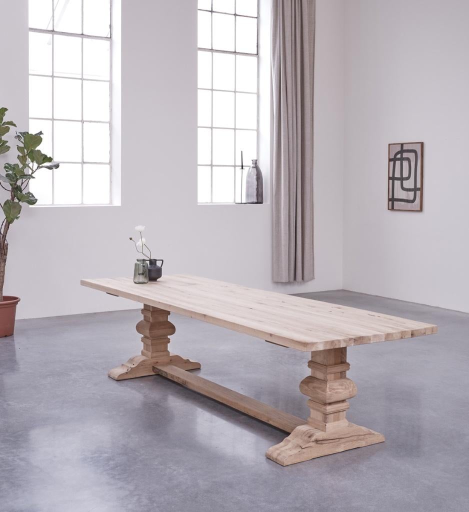 Eetkamertafel, Kloostertafel, Oud eiken tafel, Showroomtafel, Ophalen, 100 tot 150 cm, Eikenhout, 200 cm of meer