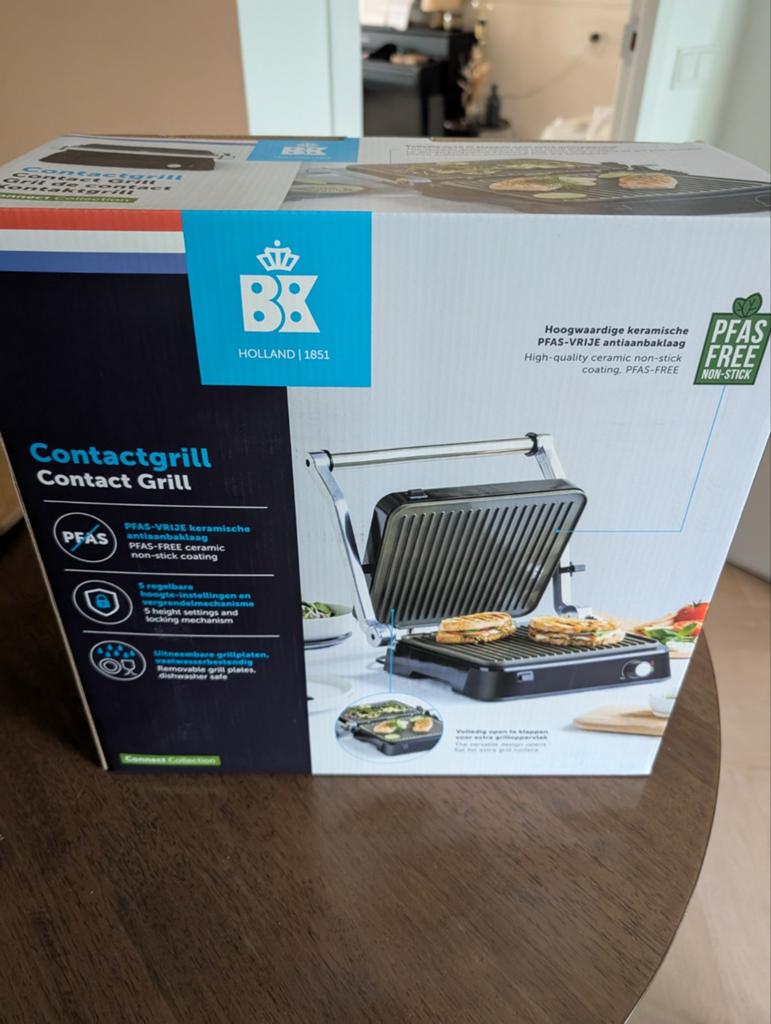 BK Contactgrill Connect Collection - PFAS-vrij, Witgoed en Apparatuur, Contactgrills, Ophalen, Uitneembare platen, Nieuw