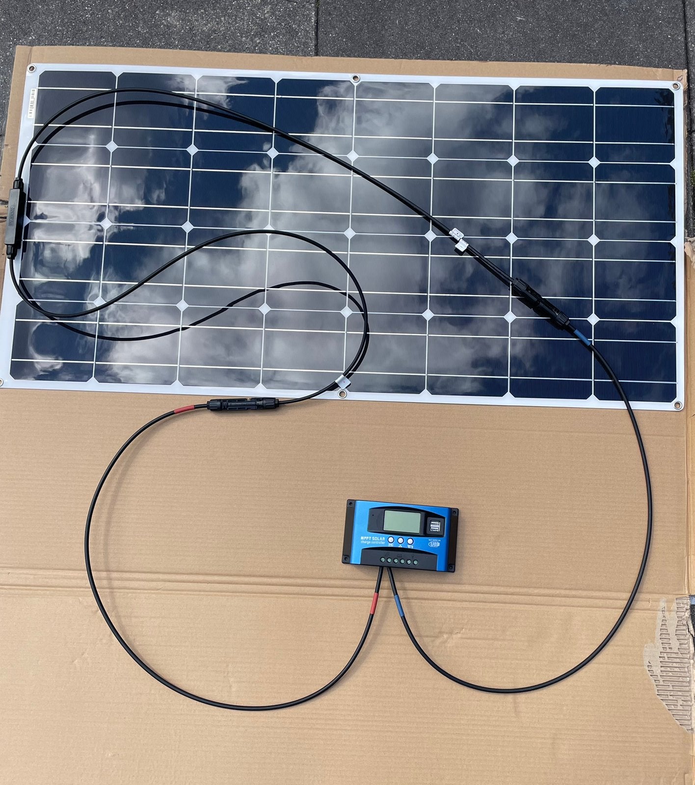 Flexibel zonnepaneel 100 watt,16 volt,Controller,stroom, Caravans en Kamperen, Verzenden, Nieuw