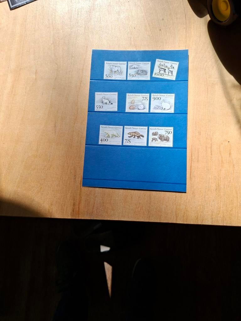 Groenlandse Postzegels - Dieren Thema (9 stuks), Ophalen of Verzenden, Postfris, Dier of Natuur