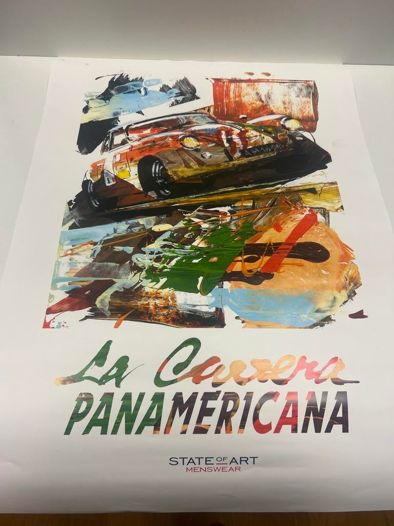 La Carrera Panamericana State of Art Menswear Poster, Ophalen, Rechthoekig Staand, Zo goed als nieuw, A1 t/m A3