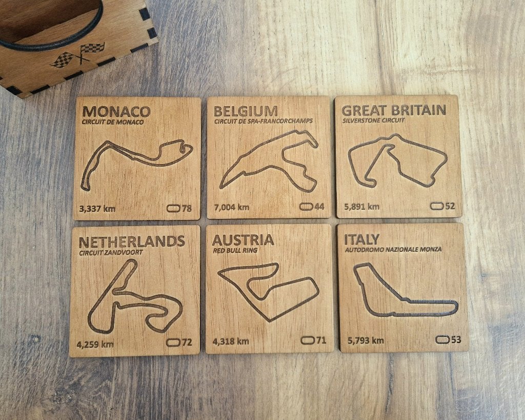 Houten Formule 1 Onderzetters, Ophalen of Verzenden, Nieuw