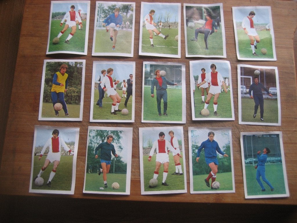 vintage ajax oude voetbal plaatjes, Ophalen of Verzenden, Gebruikt, Ajax, Poster, Plaatje of Sticker