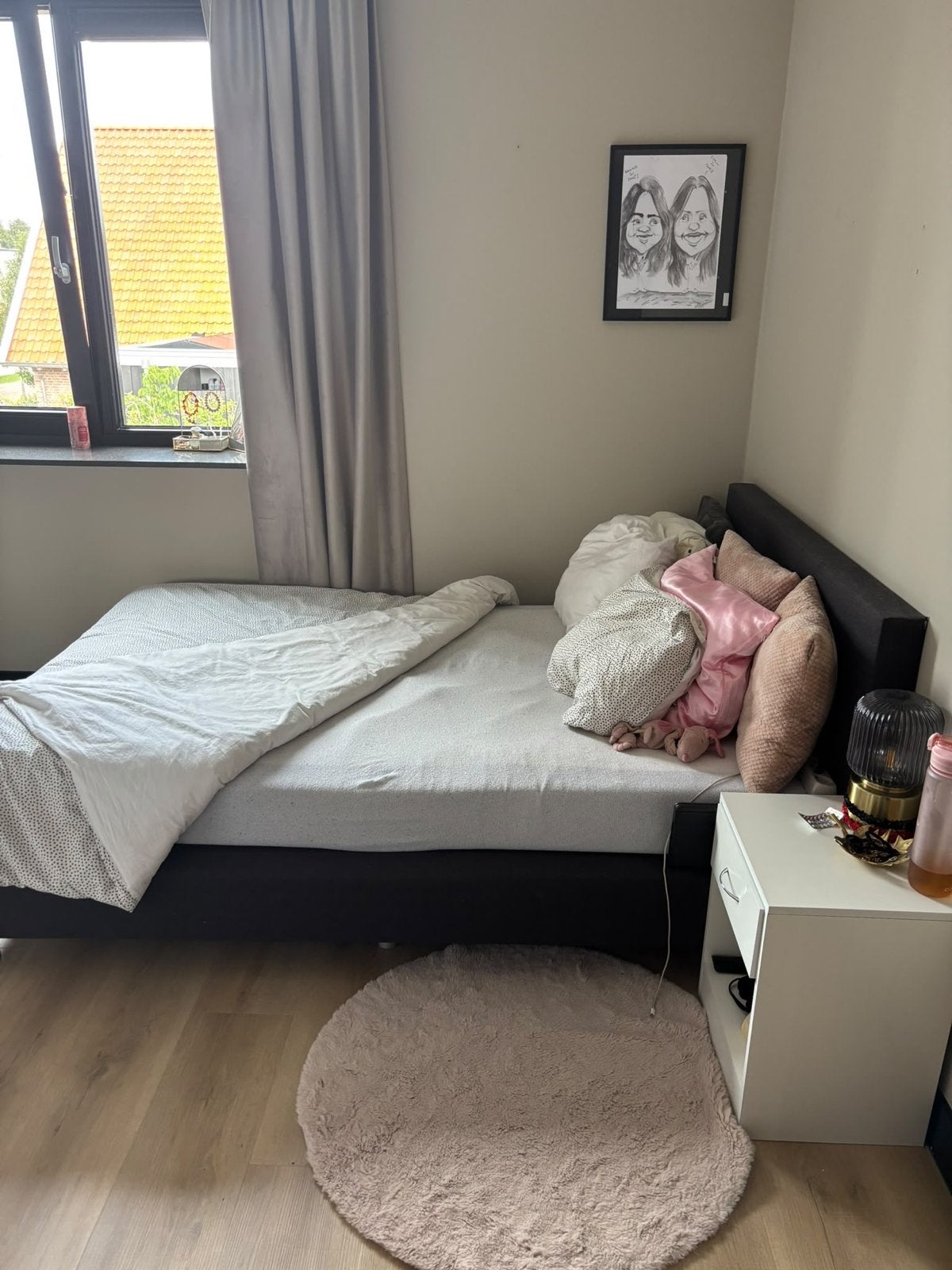 boxspring, Gebruikt, Zwart, Tweepersoons, 200 cm