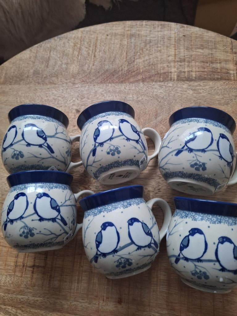 Unikat boerenmok 240ml Bunzlau Castle Pools keramiek-nieuw, Keramiek, Overige typen, Nieuw, Ophalen of Verzenden