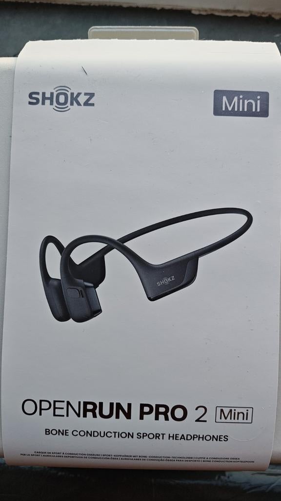 Shokz OpenRun Pro Mini Zwart - Bone Conduction Koptelefoon, Audio, Tv en Foto, Koptelefoons, Zo goed als nieuw, Over oor (circumaural)