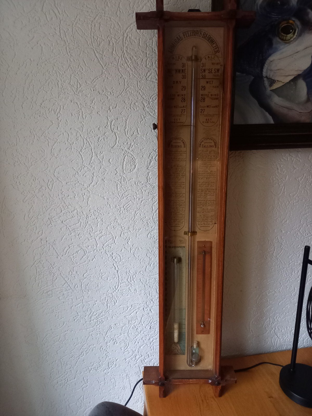 Antieke Admiral FitzRoy Barometer - Weerstation, Ophalen of Verzenden