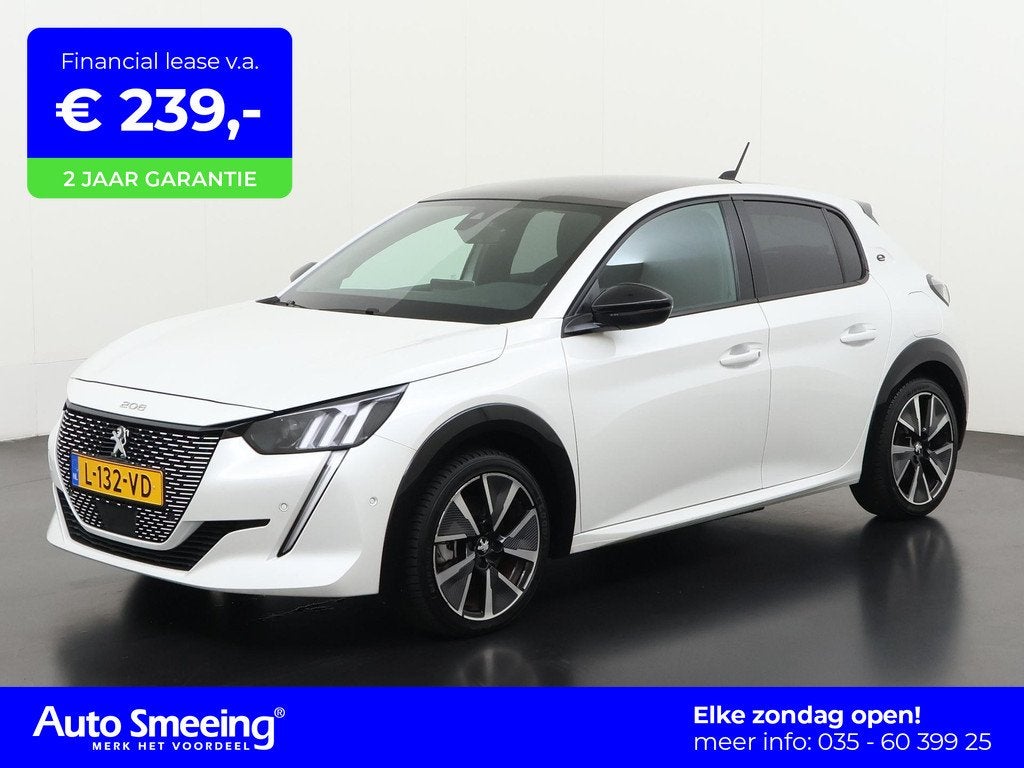 Peugeot e-208 EV GT Pack 50 kWh | SOH 92% | Panoramadak | Zo, Auto's, Peugeot, Bedrijf, Te koop, ABS, Achteruitrijcamera, Adaptive Cruise Control
