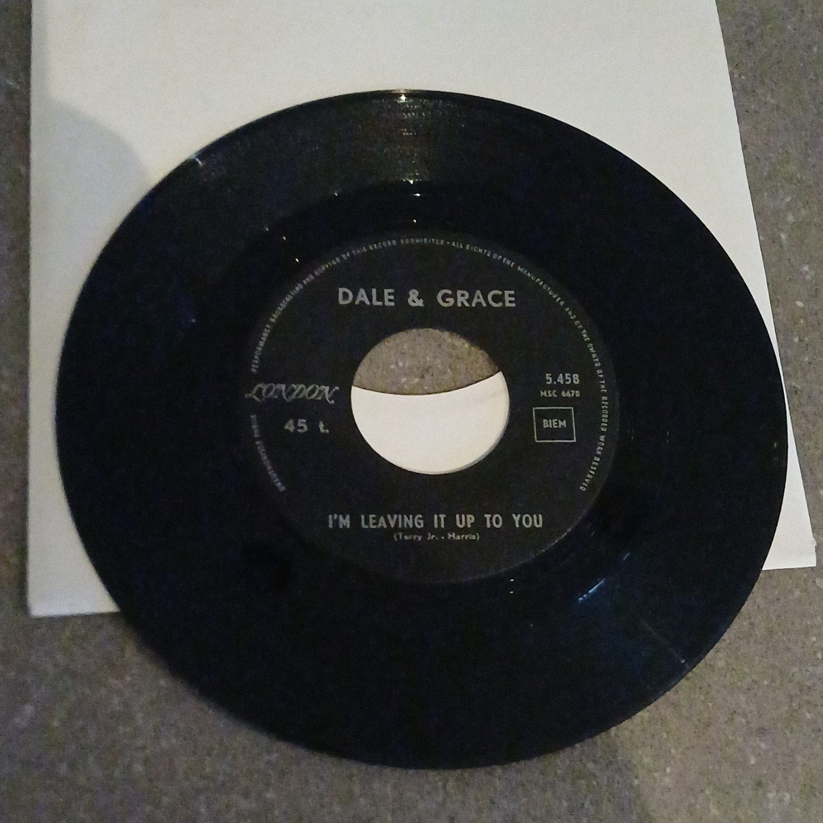 Dale & Grace, Cd's en Dvd's, Vinyl Singles, Ophalen of Verzenden, Zo goed als nieuw, Pop