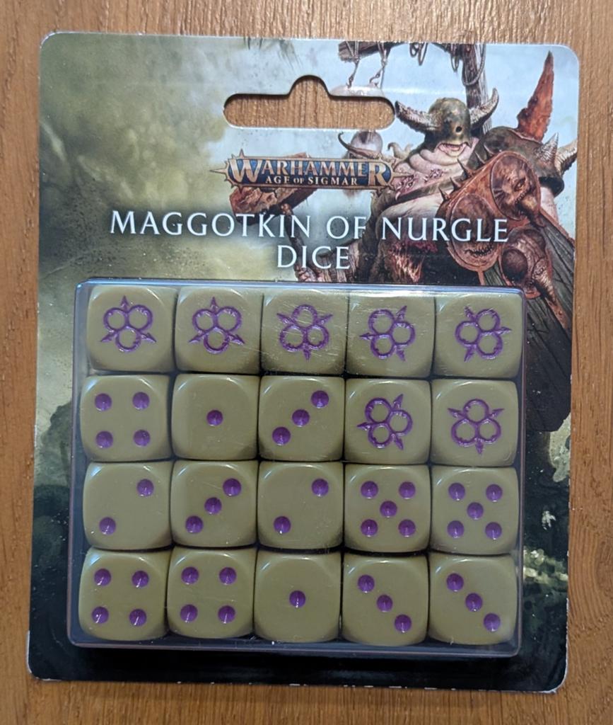 Warhammer Maggotkin of Nurgle Dice, Hobby en Vrije tijd, Wargaming, Ophalen of Verzenden, Nieuw