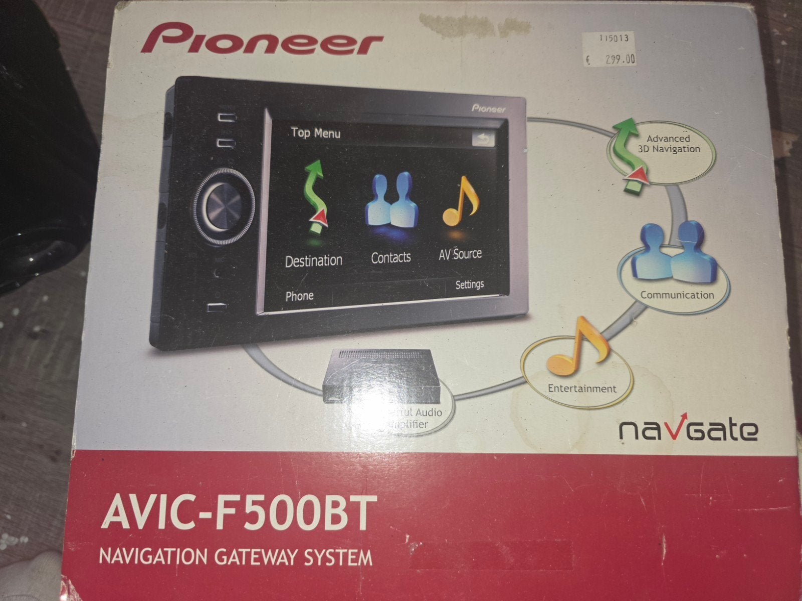 Nieuwe Pioneer AVIC-F500BT Navigatie Gateway Systeem, Ophalen