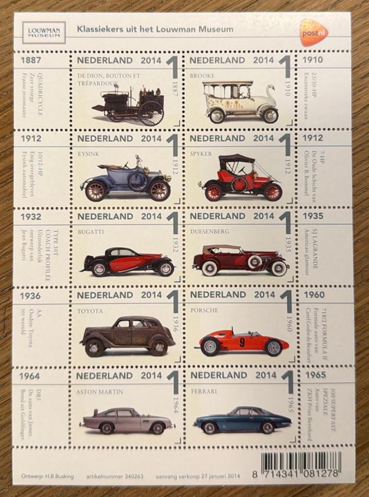Postzegels pf. Klassiekers uit het Louwman museum, Ophalen of Verzenden, Na 1940, Postfris