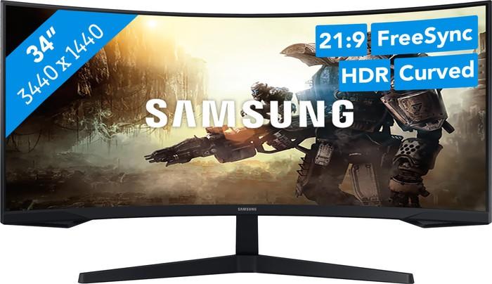 Samsung Odyssey G5 34" Ultrawide Curved Gaming Monitor, Computers en Software, Monitoren, Ultrawide, VA, Zo goed als nieuw, HDMI