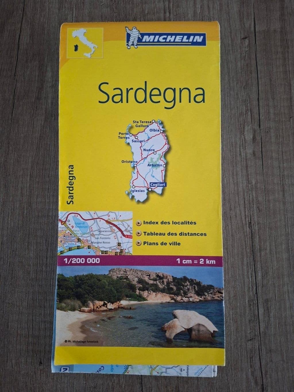 Michelin wegenkaart van Italië,  Sardinie,  nr 366., Gelezen, Ophalen of Verzenden, Landkaart, 2000 tot heden