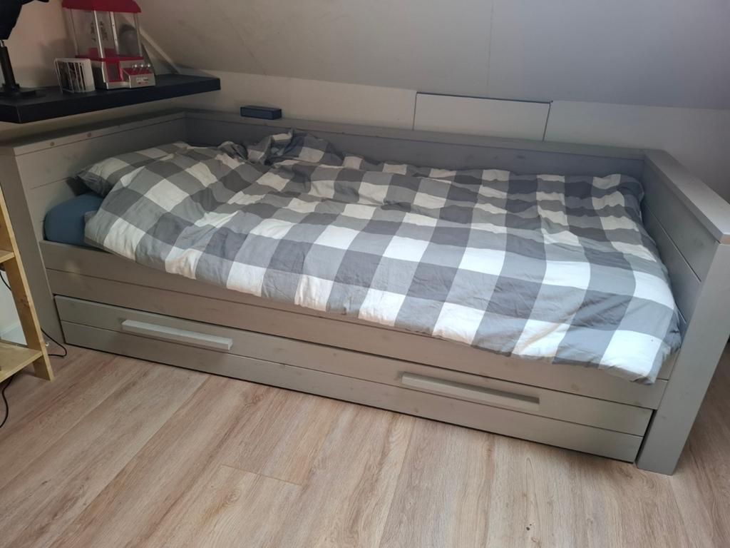 Woood bed 90 x 200 cm, Gebruikt, 90 cm, Eenpersoons, Ophalen of Verzenden