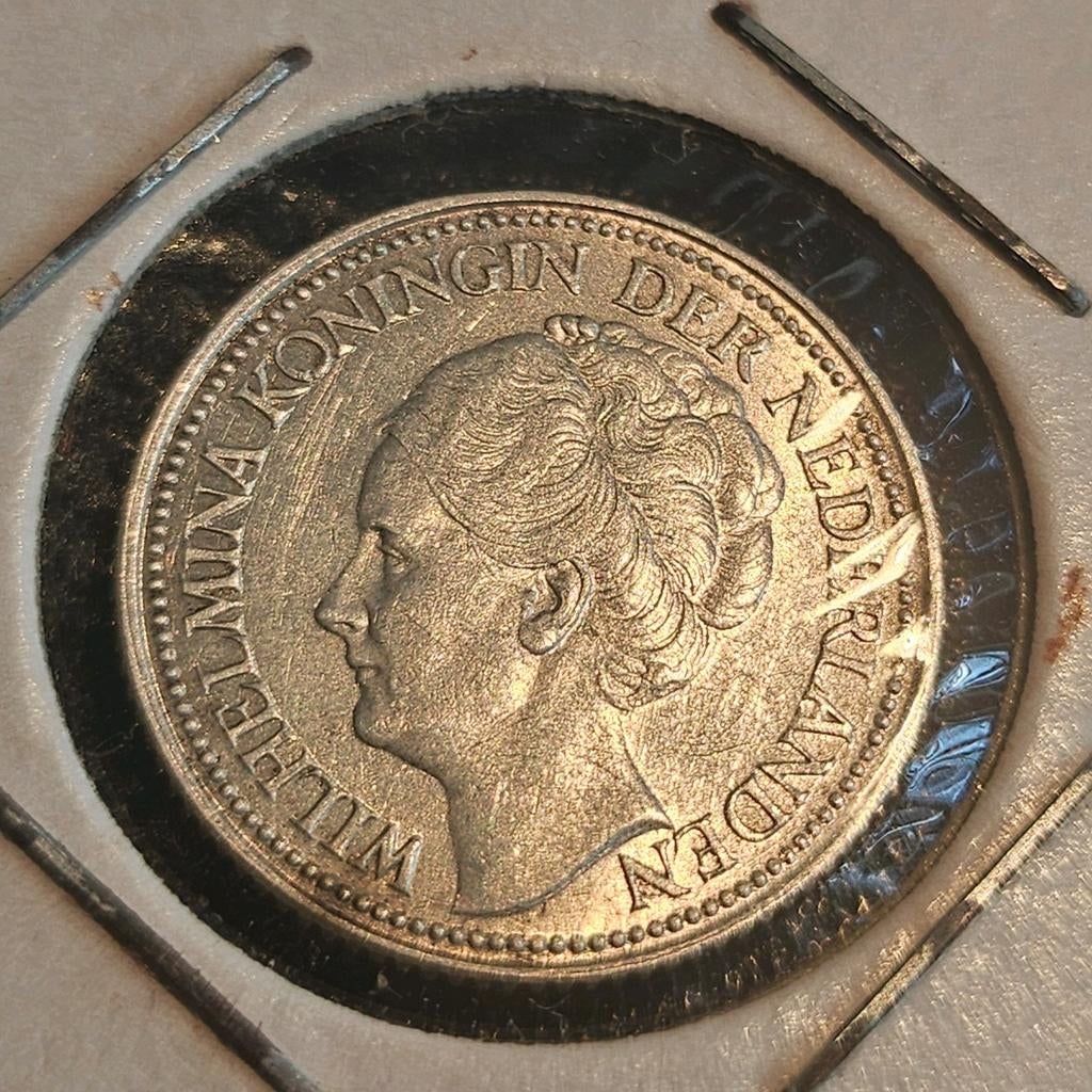 25 cent Wilhelmina 1941, Zilver, 25 cent, Ophalen of Verzenden, Koningin Wilhelmina