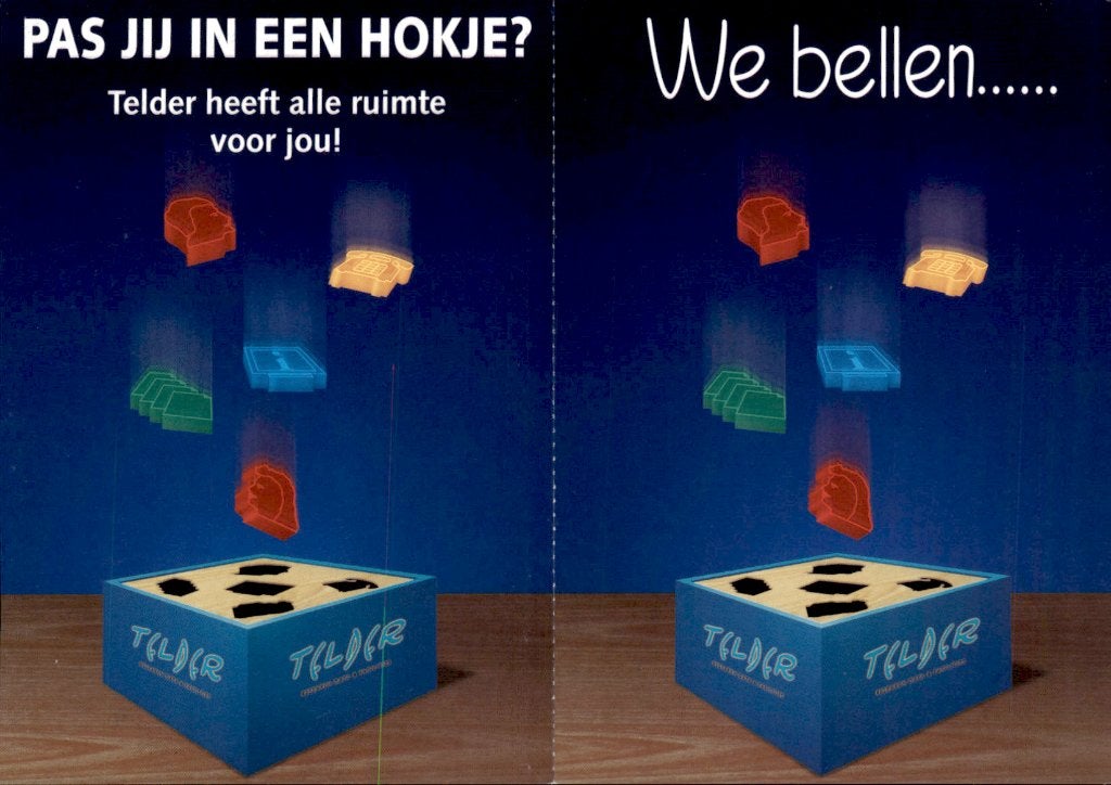 Pas jij in een hokje?  We bellen... Telder, Ophalen of Verzenden, 1980 tot heden, Ongelopen