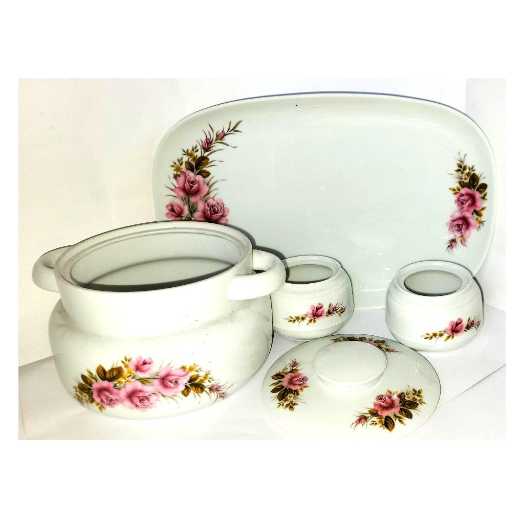 Vintage schaal royal schwabap sauspotje schotel potten retro, Ophalen of Verzenden