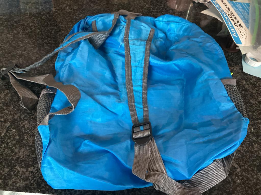 Lichtgewicht opvouwbare rugzak - Blauw, Ophalen of Verzenden, Zo goed als nieuw, 25 tot 40 cm, Overige merken