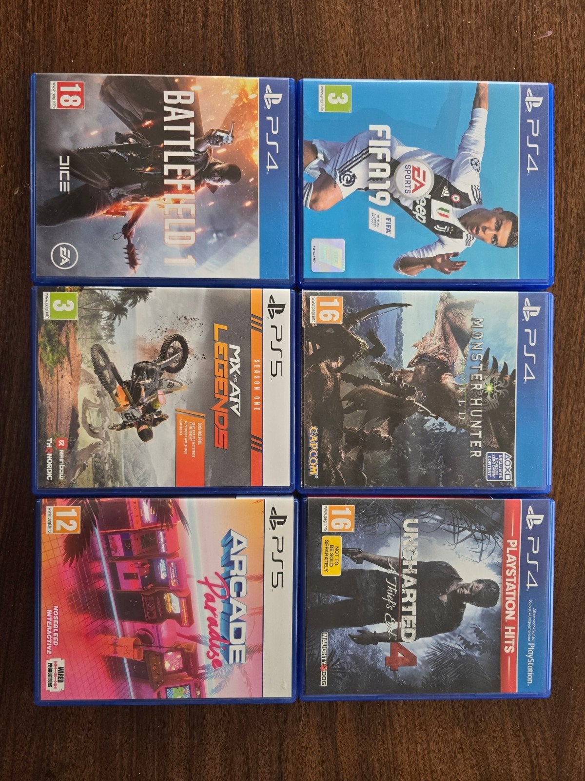 PS4 & PS5 Games:Battlefield, FIFA, Uncharted, Monster Hunte, Online, Gebruikt, Vanaf 18 jaar, Overige genres