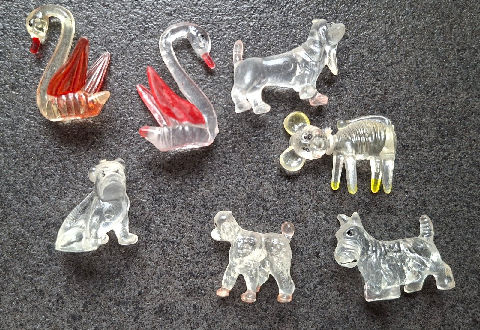 7 Vintage Lucite dierenbeeldjes ( jaren 70), Ophalen of Verzenden, Zo goed als nieuw