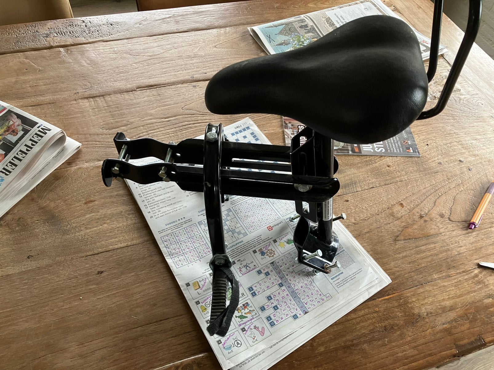 Kinderzitje voorop damesfiets, Fietsen en Brommers, Ophalen, Gebruikt