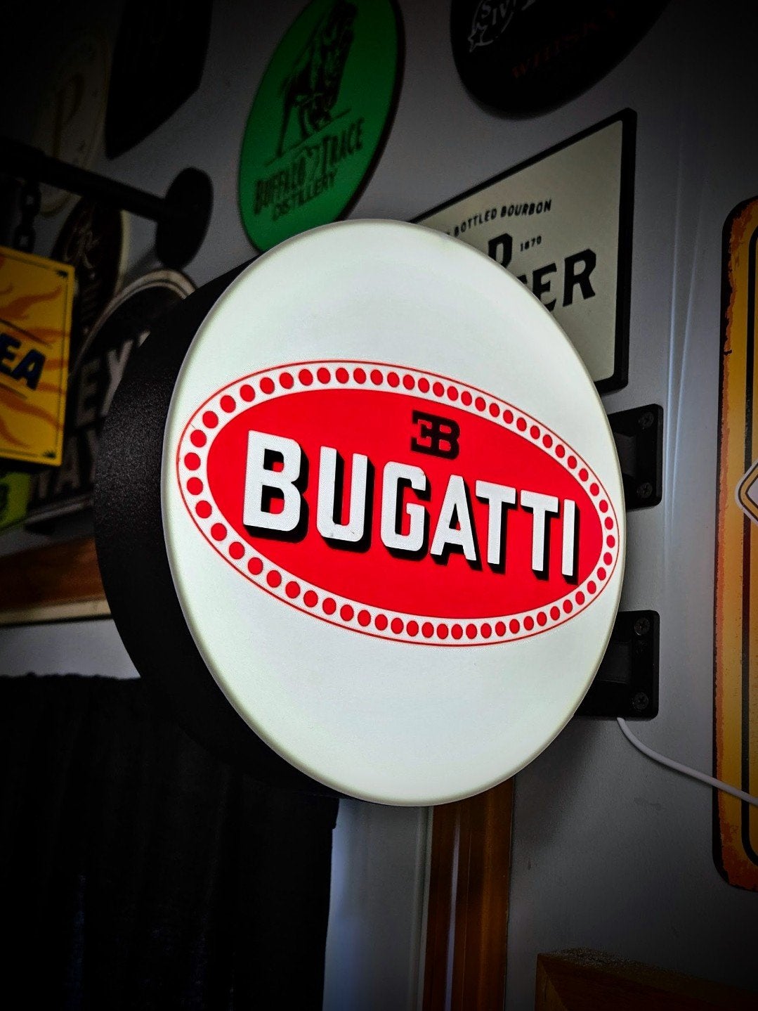 Nieuw Bugatti dubbelzijdig lichtbord, Ophalen of Verzenden