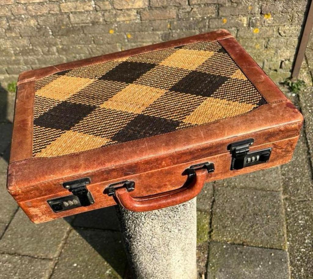 Unieke vintage retro Italiaans Desing Atache koffer, Ophalen of Verzenden, Gebruikt