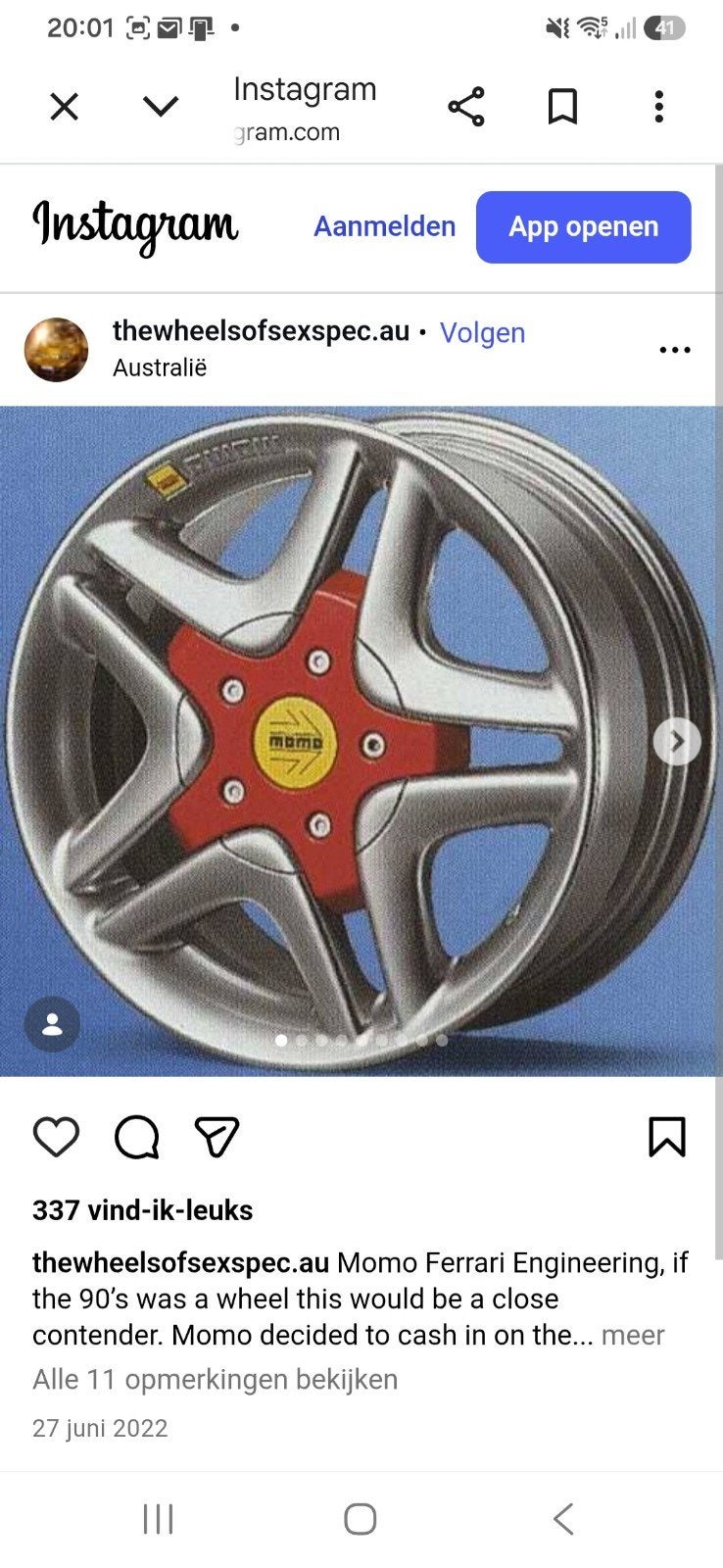 16" MOMO FERRARI ENGINEERING WHEELS 5x114.3 MOMO DESIGN '90, Auto-onderdelen, Ophalen, Gebruikt, Info@classic-wheels.nl, MOMO