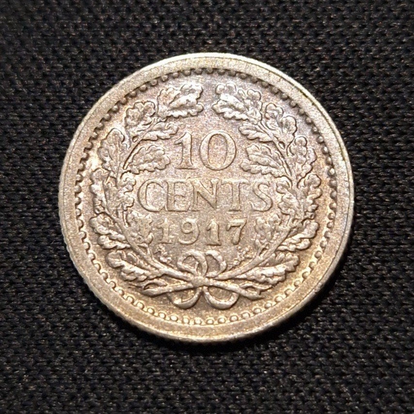 10 cent 1917, Verzenden, Zilver, 10 cent, Koningin Wilhelmina