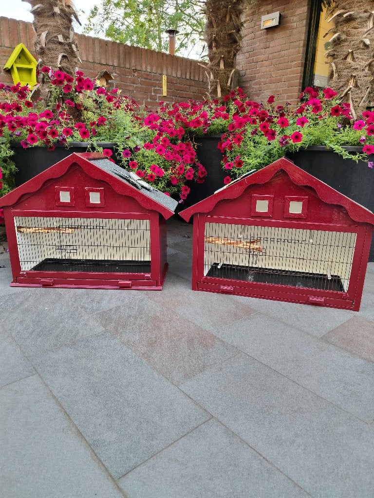 vogel kooien van Duvo, Ophalen, Zo goed als nieuw, Hout, Vogelkooi
