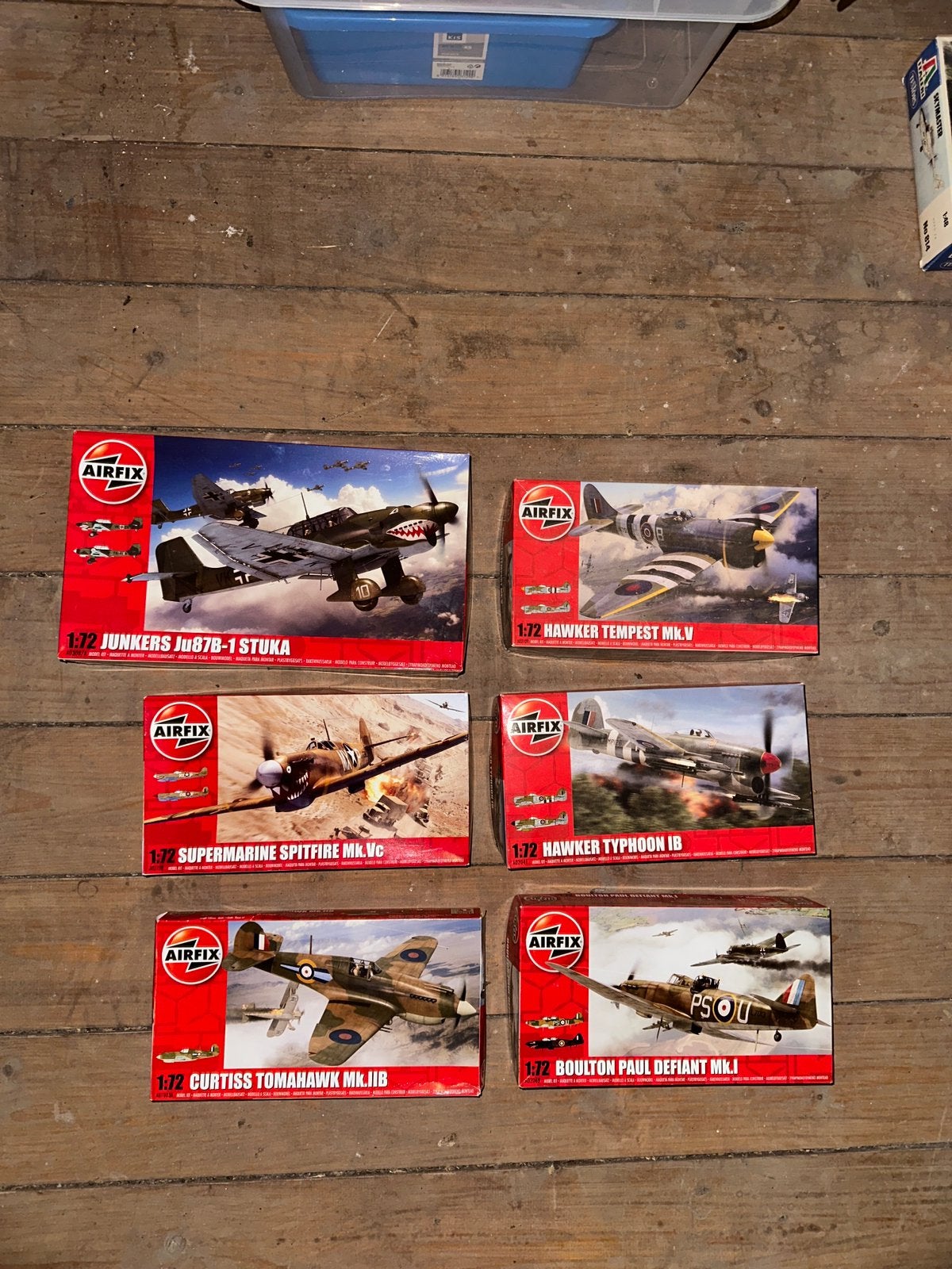 6x Airfix modelbouw vliegtuigen 1:72 – WOII, Ophalen of Verzenden, Zo goed als nieuw, 1:72 tot 1:144, Overige merken