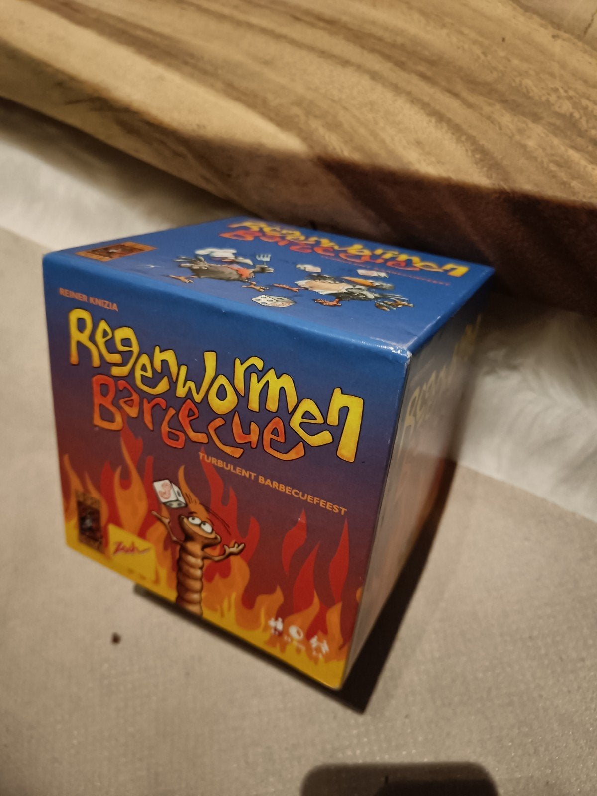Regenwormen Barbecue: Turbulent Barbecuefeest, Drie of vier spelers, Ophalen of Verzenden, Zo goed als nieuw, 999 Games