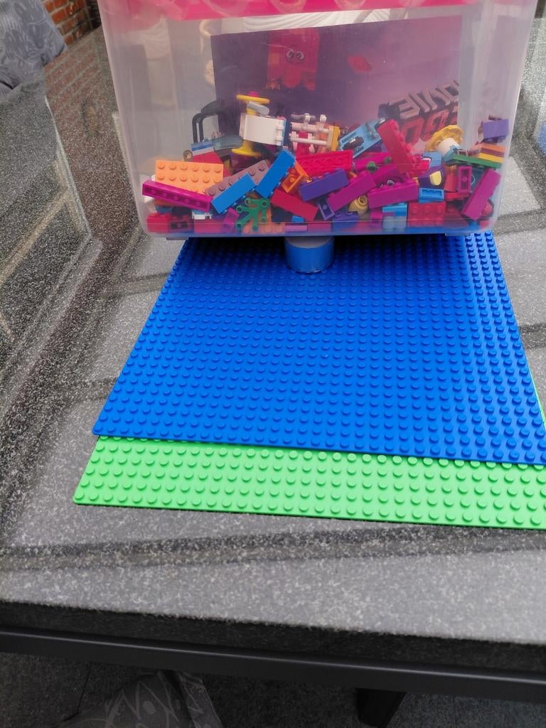 Lego bouwstenen met grondplaten, Kinderen en Baby's, Speelgoed | Duplo en Lego, Ophalen, Gebruikt, Inclusief extra onderdelen