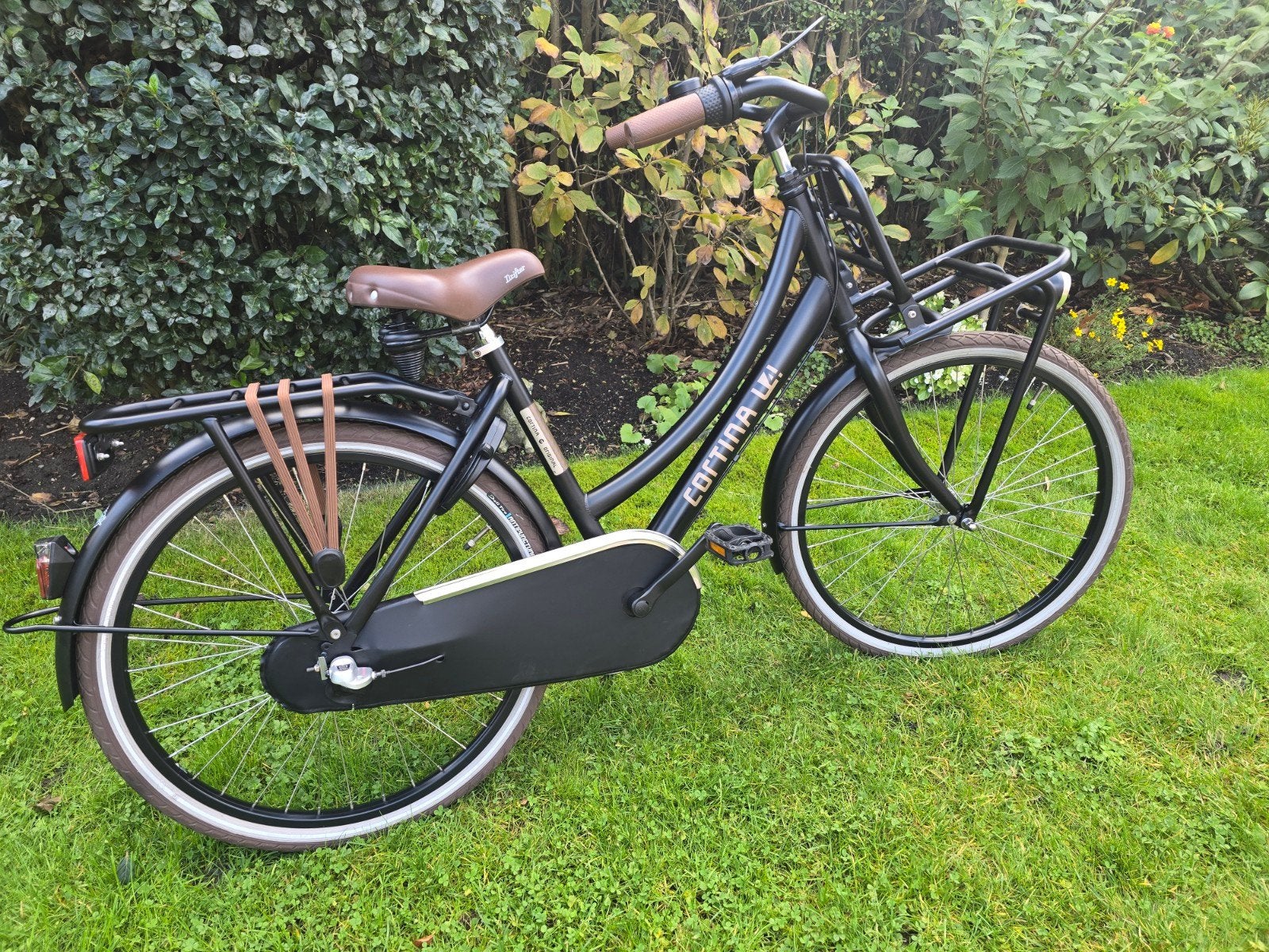 Cortina U4 meisjes transportfiets mat zwart 24 inch, Ophalen, 24 inch, Cortina U4 transportfiets, Versnellingen
