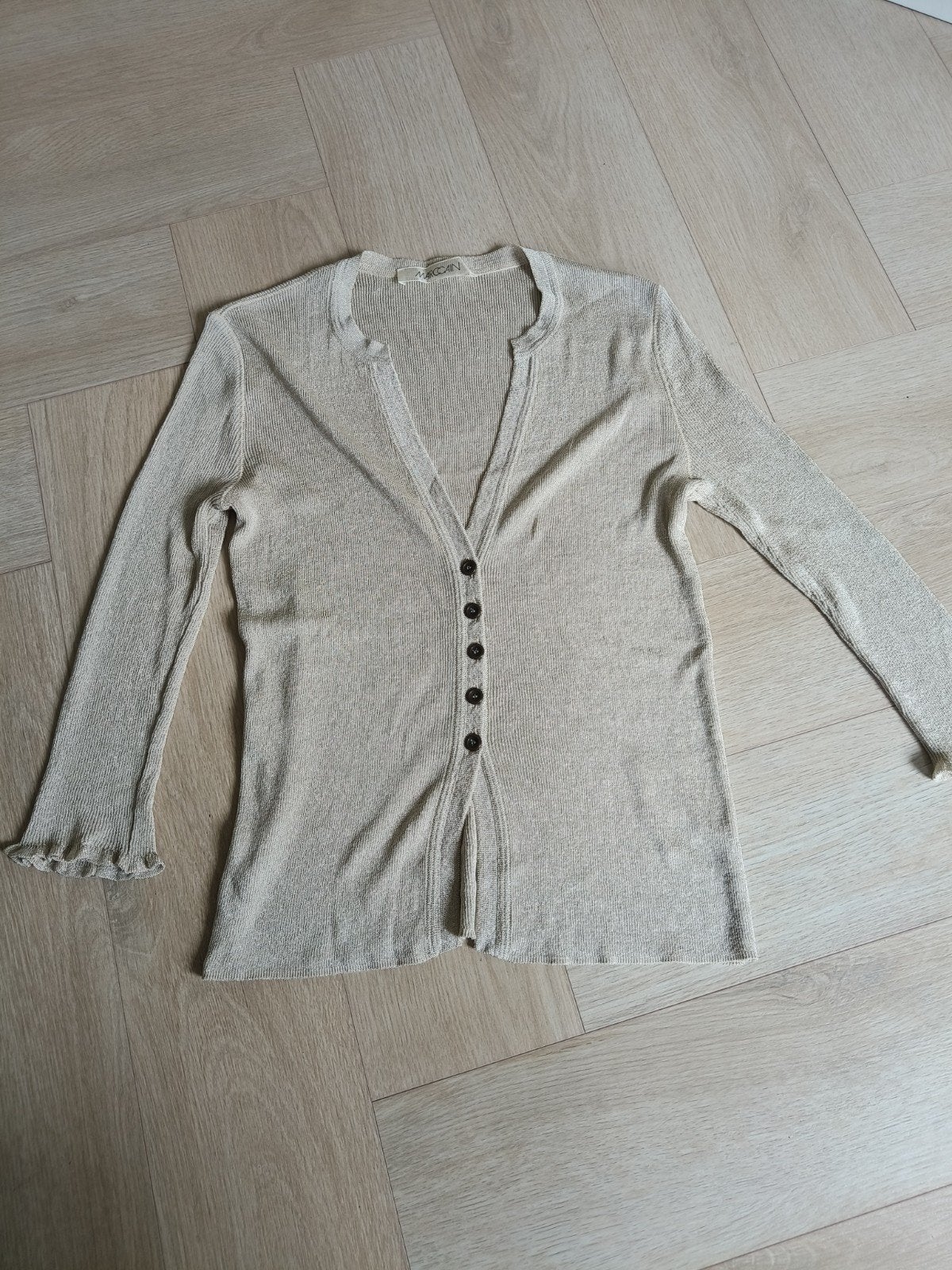 Marc Cain topje cardigan maat S, Marc Cain, Beige, Ophalen of Verzenden, Zo goed als nieuw