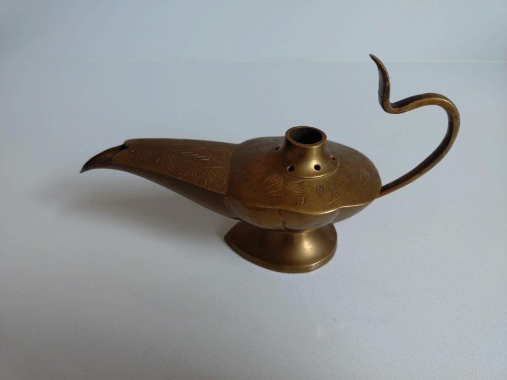 Vintage Messing genielamp Aladdin lamp olielamp, Antiek en Kunst, Antiek | Lampen, Ophalen of Verzenden